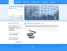Tablet Screenshot of hemacentrum.cz